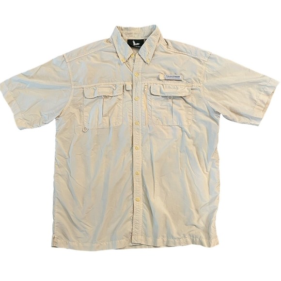 Field & Stream Mens Vented Fishing Shirt Yellow Size Large - Picture 1 of 4